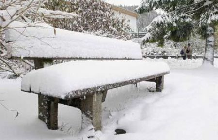 Europe's 1st snowfall of season