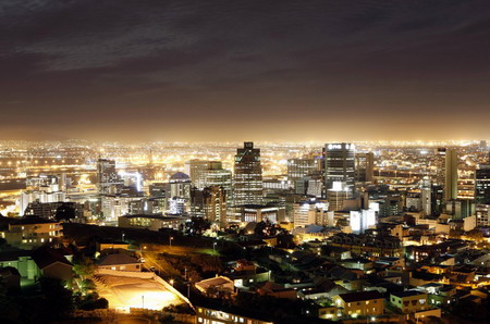 Cape Town lights up in South Africa
