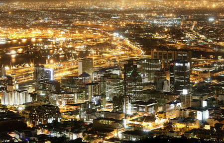 Cape Town lights up in South Africa