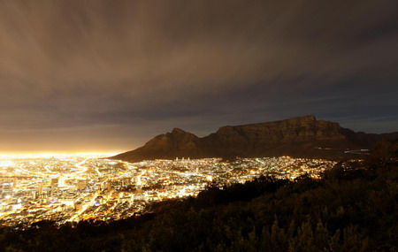 Cape Town lights up in South Africa