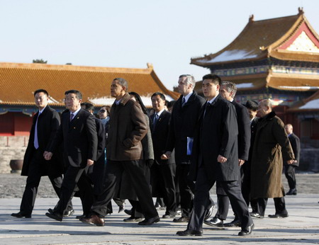 Obama in Forbidden City