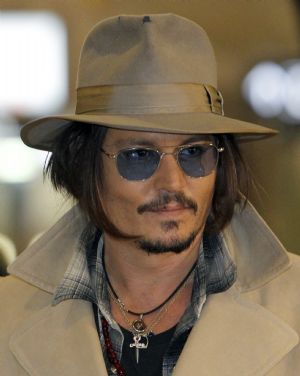 Johnny Depp arrives in Tokyo to promote new movie
