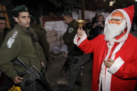 Santa Claus around the world ready for annual work