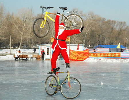 Santa Claus around the world ready for annual work