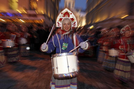New Year's revelry around the world