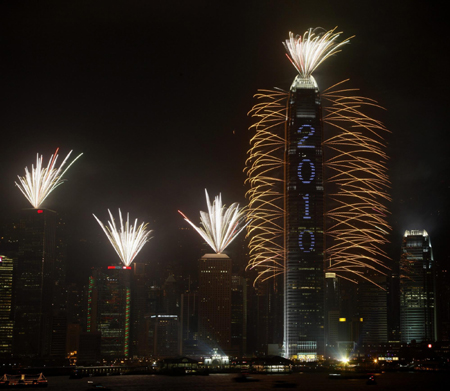 New Year celebration in Hong Kong