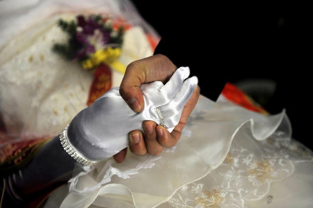A special wedding ceremony at funeral