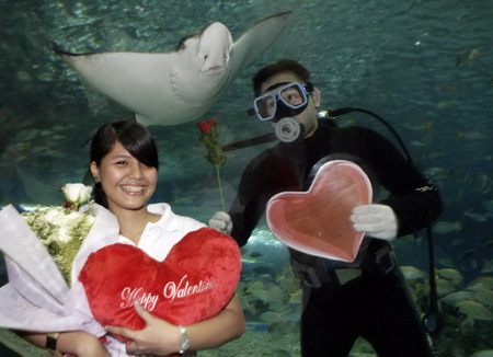 Valentine's Day marked around the world