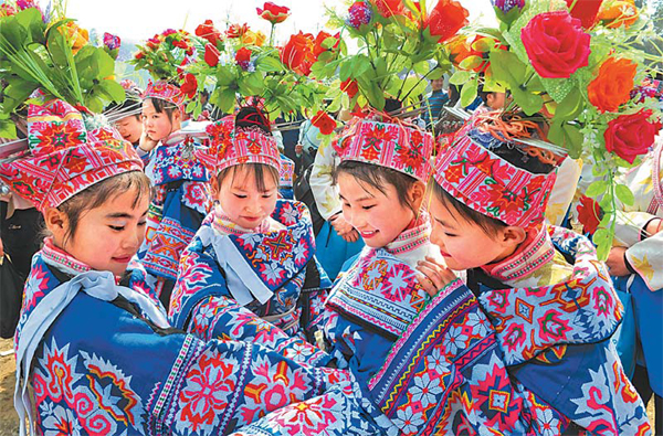 Performing for Dancing Flower Festival