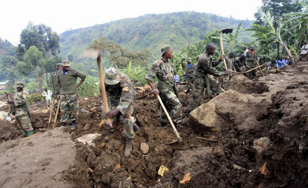 Ugandans search for the missing due to landslide