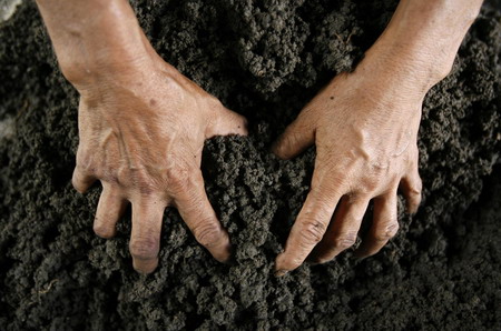 Soil snack made in East Java, Indonesia