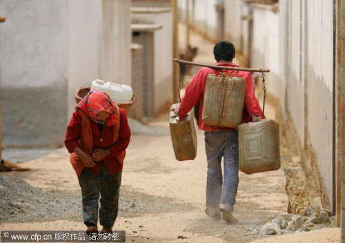 The water line in drought-hit SW China