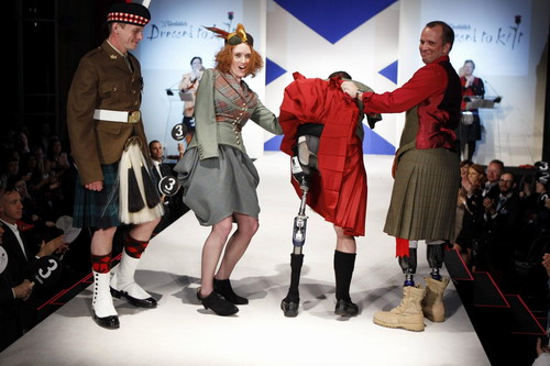 Celebrities join in Kilt fashion show in New York