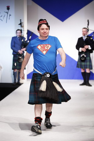 Celebrities join in Kilt fashion show in New York