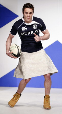 Celebrities join in Kilt fashion show in New York