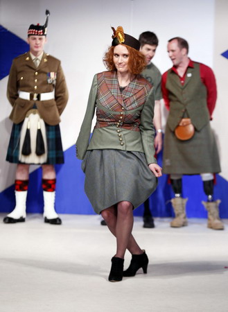 Celebrities join in Kilt fashion show in New York