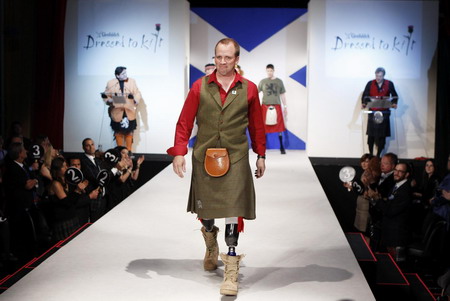 Celebrities join in Kilt fashion show in New York