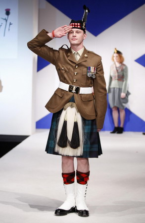 Celebrities join in Kilt fashion show in New York