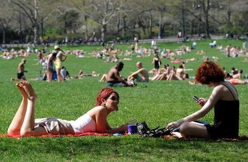 Temperature in NY reaches record high