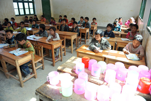 Children coping with life under dry skies