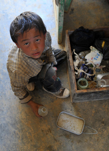 Children coping with life under dry skies