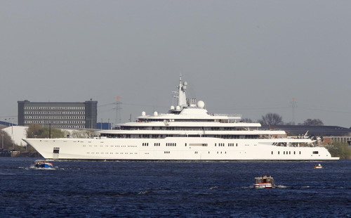 World's largest private yacht sets sail