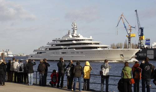 World's largest private yacht sets sail