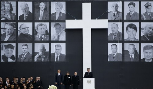 Commemoration ceremony for Poland plane crash