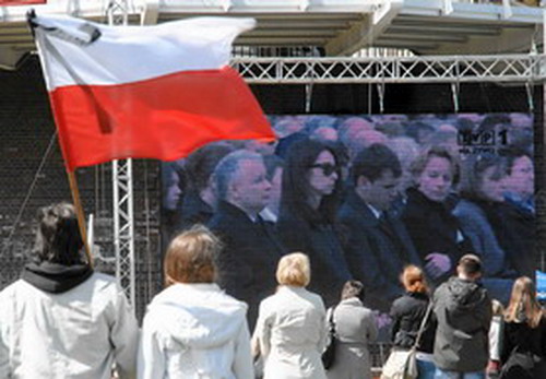 Commemoration ceremony for Poland plane crash