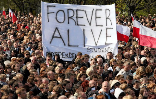 Commemoration ceremony for Poland plane crash