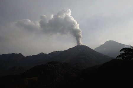 Volcano spews ash in Guatemala
