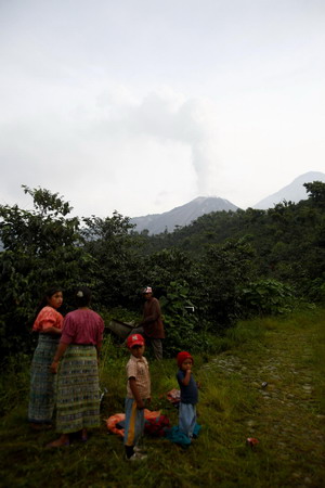 Volcano spews ash in Guatemala