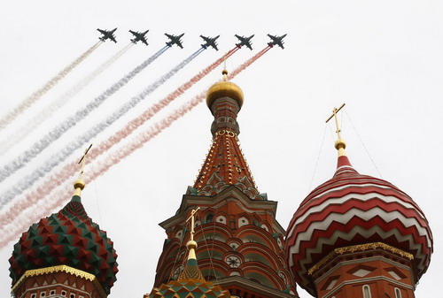 Dress rehearsal for Victory Day parade in Russia