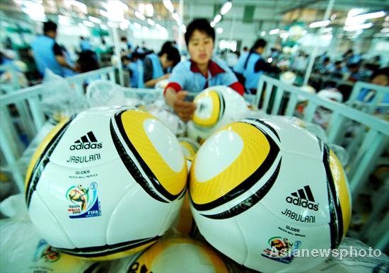 World Cup soccer balls produced in China