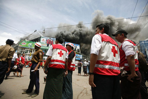 Huge fire breakes out in Myanmar, no casualties