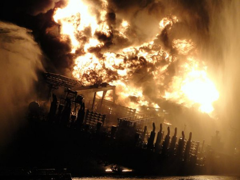 Scene of oil spill disaster captured for TV