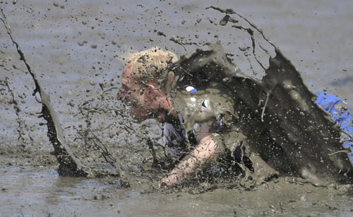 Mud Olympics in north Germany city