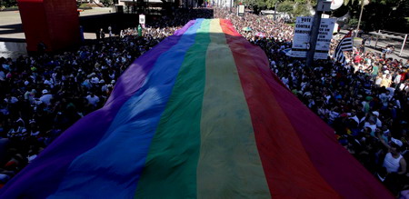 14th Gay Parade is on stage in Sao Paulo