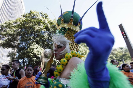14th Gay Parade is on stage in Sao Paulo
