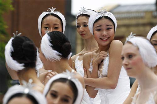 English National Ballet dancers prepare for show