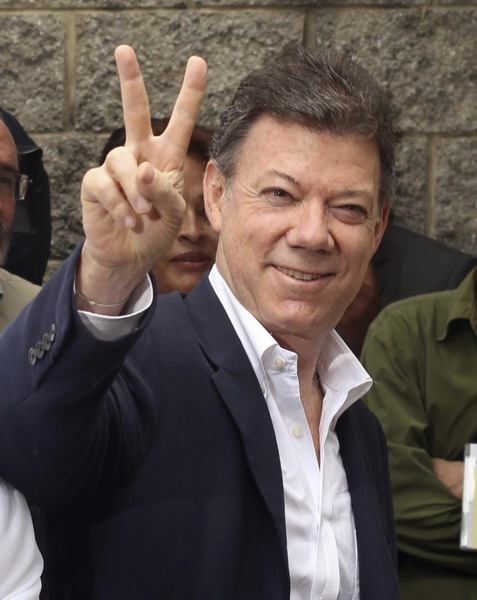 Santos elected as new president of Colombia