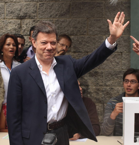 Santos elected as new president of Colombia
