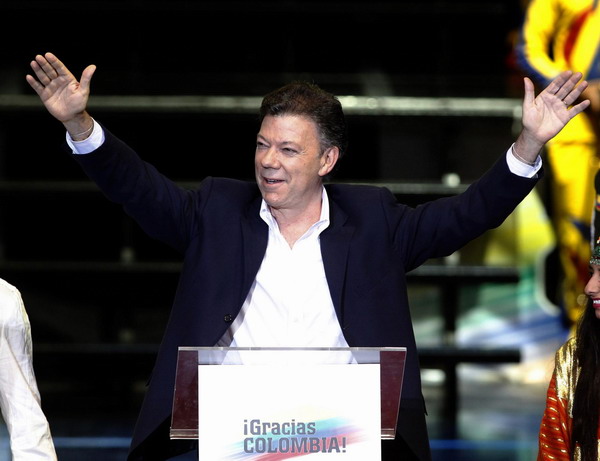 Santos elected as new president of Colombia
