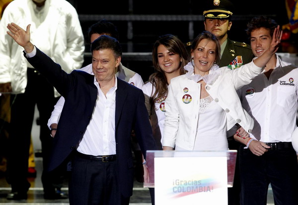 Santos elected as new president of Colombia