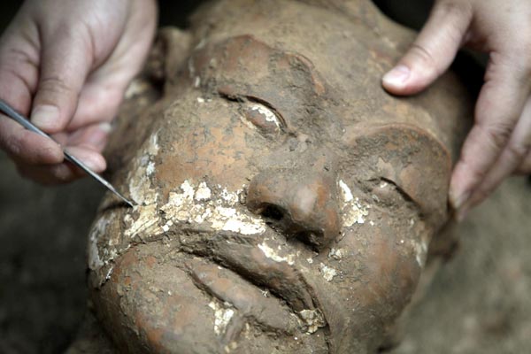 120 terracotta warriors unearthed at museum pit