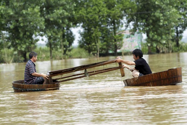 Flood victims in southern China