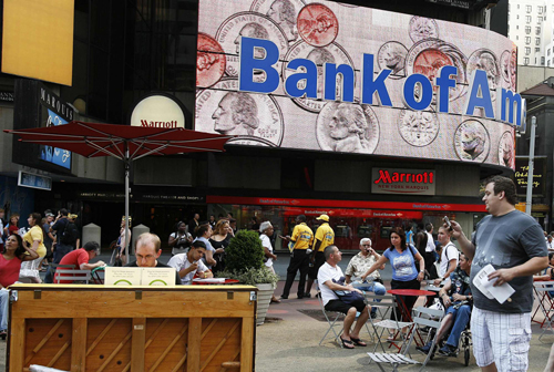 Sreet pianos set up at Times Square