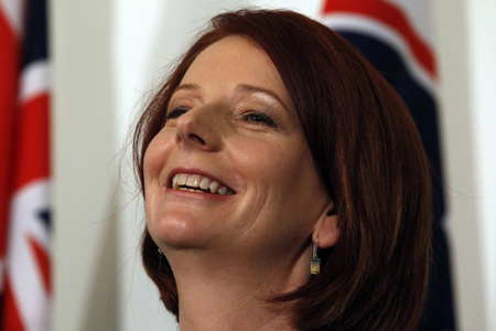 Gillard replaces rudd, becomes Australia's 1st female PM