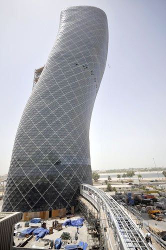Capital Gate building in Abu Dhabi