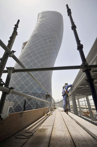 Capital Gate building in Abu Dhabi